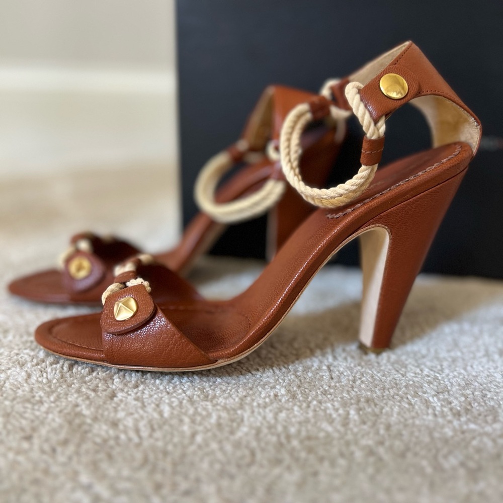 BCBGMaxAzria Cuoio Tan High Heel Sandals